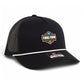 2025 March Madness Final Four 3D Snapback Trucker Rope Hat- Black/ White