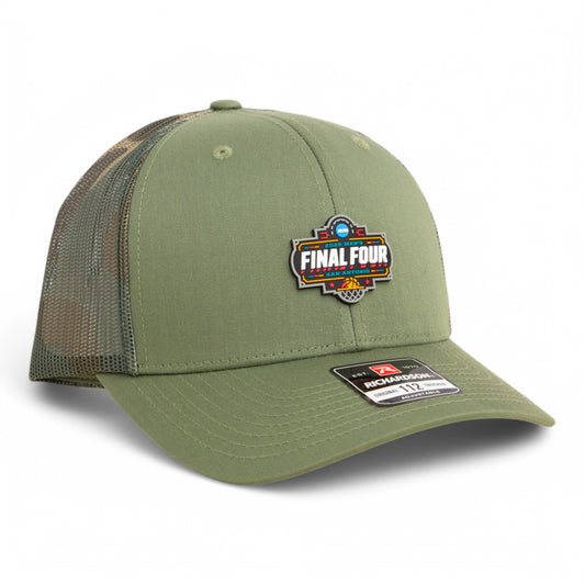 2025 March Madness Final Four 3D Snapback Trucker Hat- Loden Camo