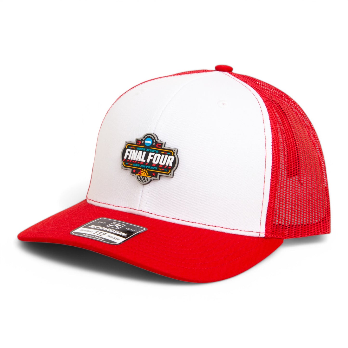 2025 March Madness Final Four 3D Snapback Trucker Hat- White/ Red