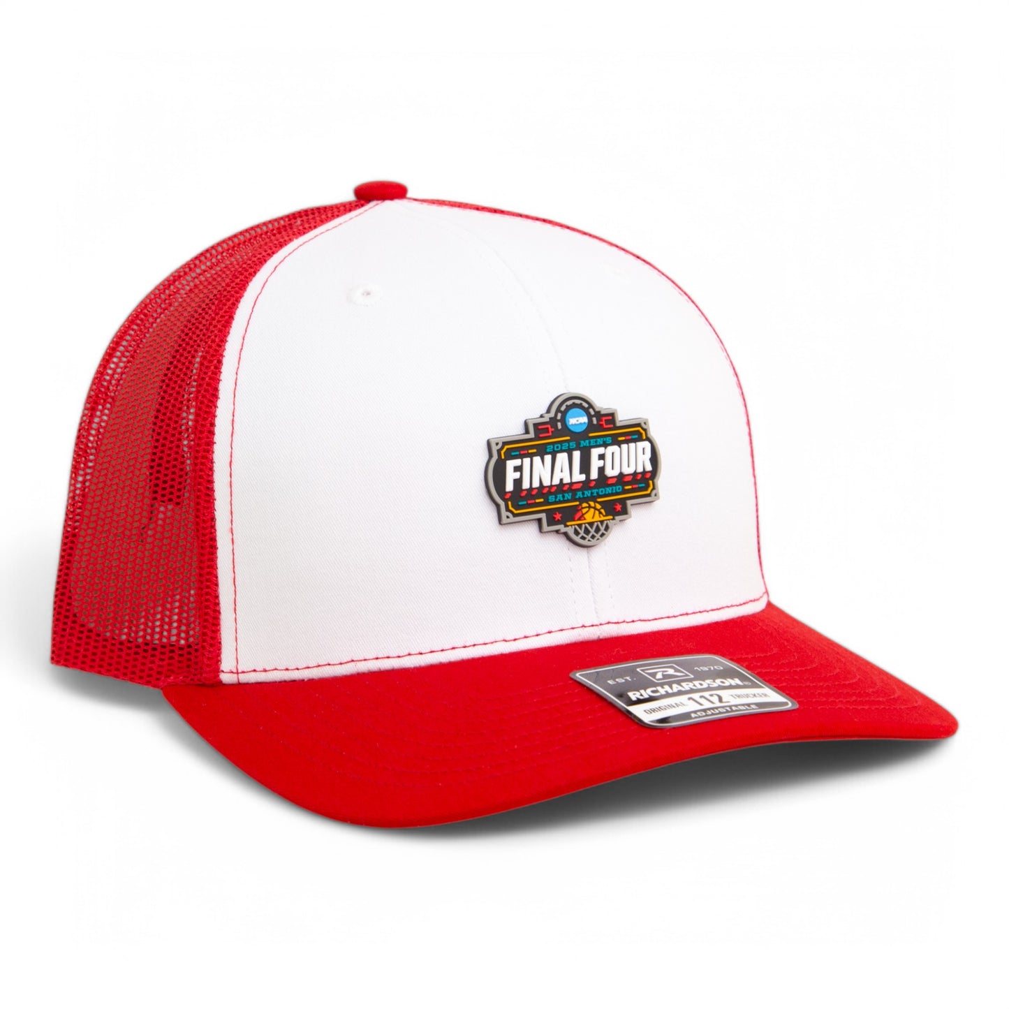 2025 March Madness Final Four 3D Snapback Trucker Hat- White/ Red