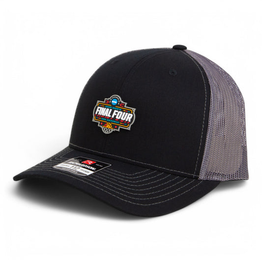 2025 March Madness Final Four 3D Snapback Trucker Hat- Black/ Charcoal