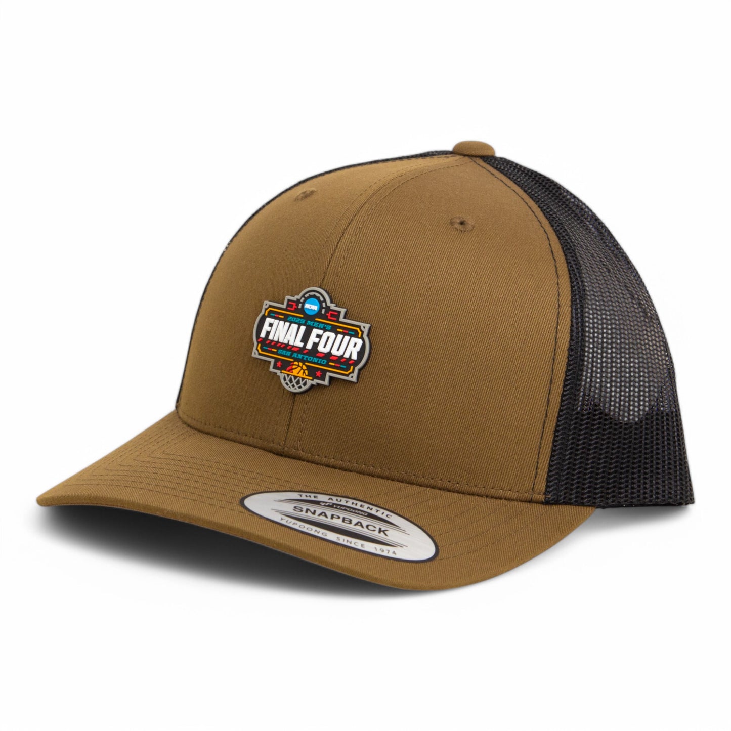 2025 March Madness Final Four 3D YP Snapback Trucker Hat- Coyote/ Black