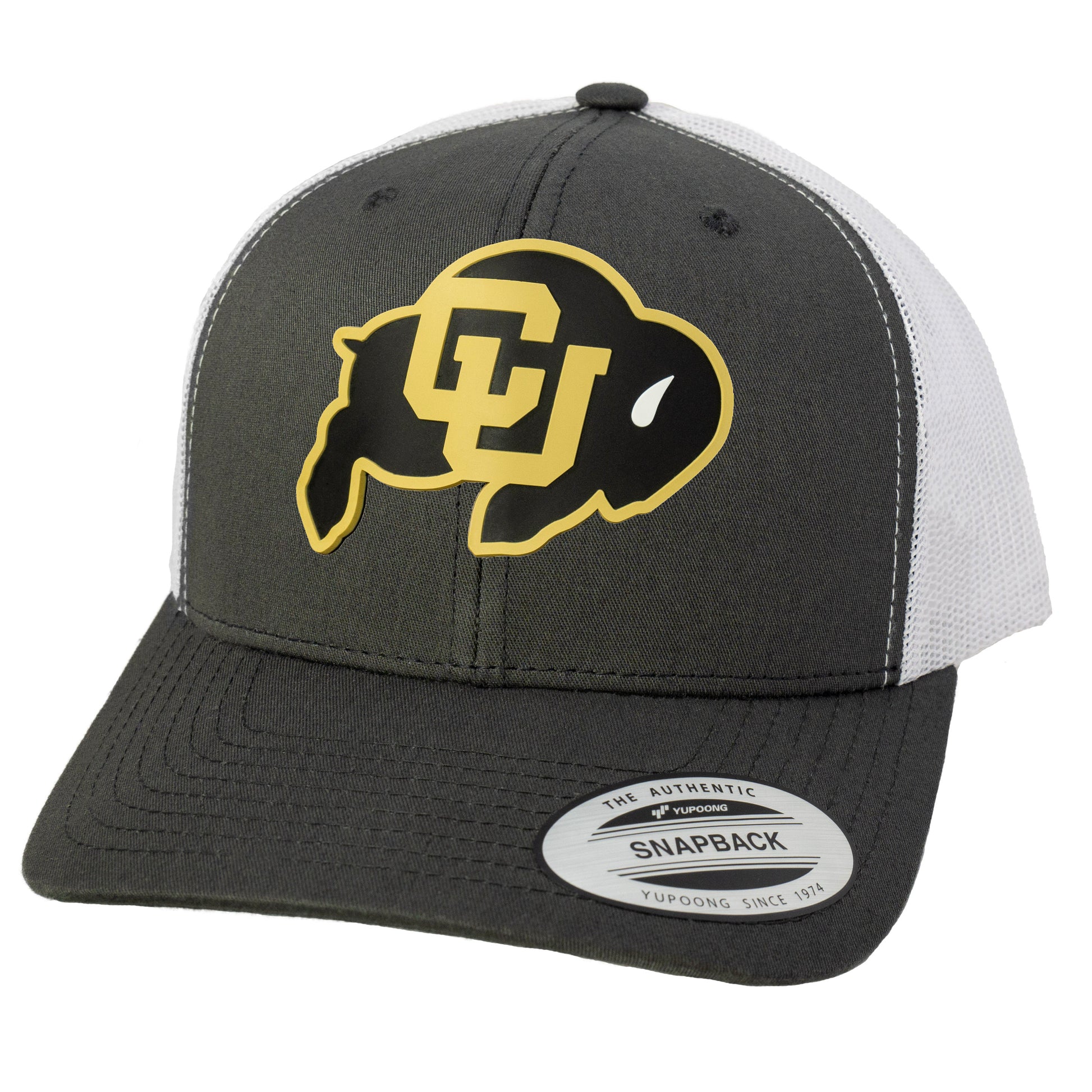 Colorado Buffaloes YP Snapback Trucker Hat-Charcoal/ White - Ten Gallon Hat Co.