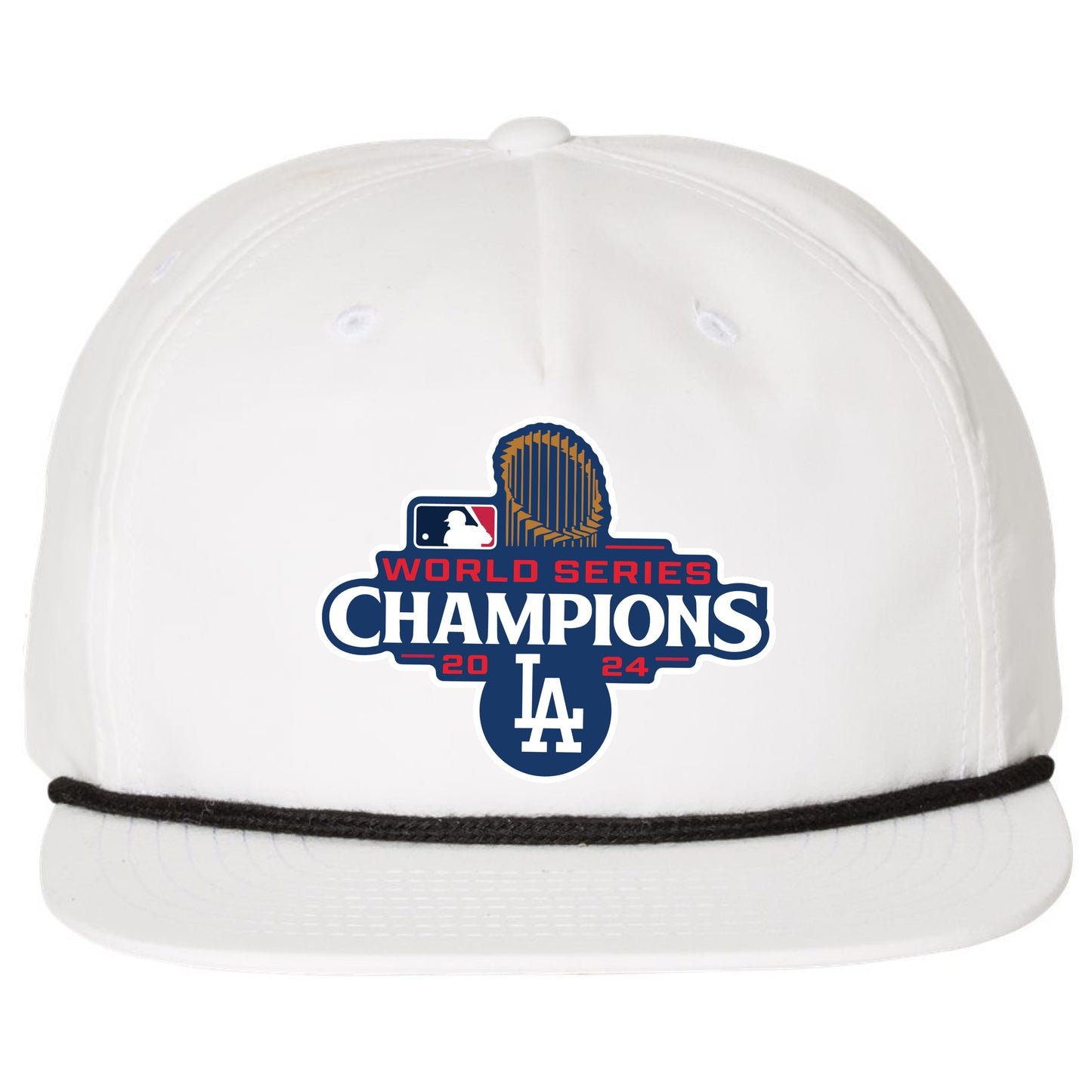 Los Angeles Dodgers 2024 World Series Champions 3D Classic Rope Hat- White/ Black