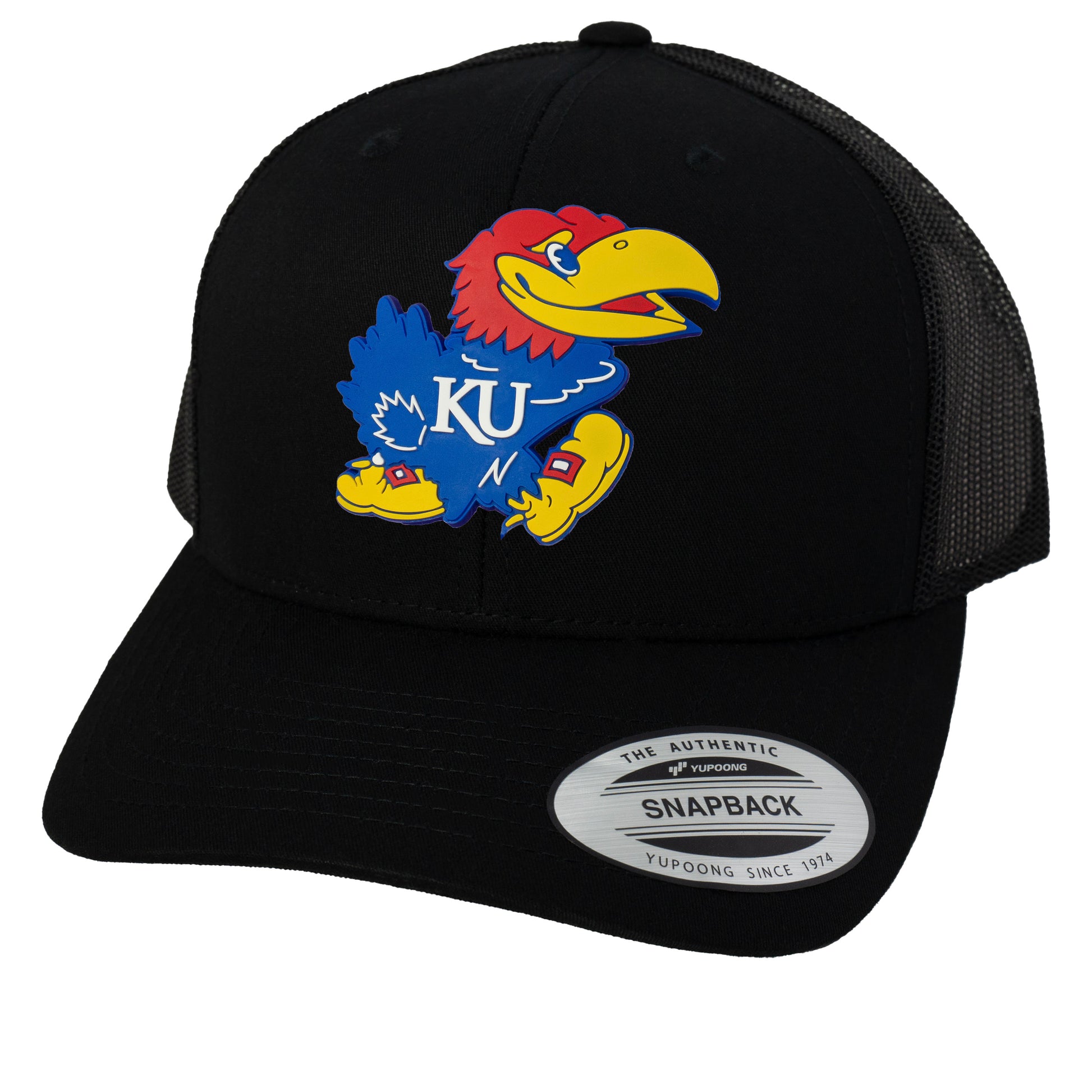 Kansas Jayhawks 3D YP Snapback Trucker Hat- Black - Ten Gallon Hat Co.