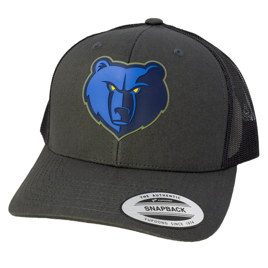 Memphis Grizzlies 3D YP Snapback Trucker Hat- Charcoal/ Black - Ten Gallon Hat Co.