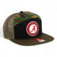 Alabama Crimson Tide 3D Snapback Seven-Panel Flat Bill Trucker Hat- Black/ Camo/ Loden