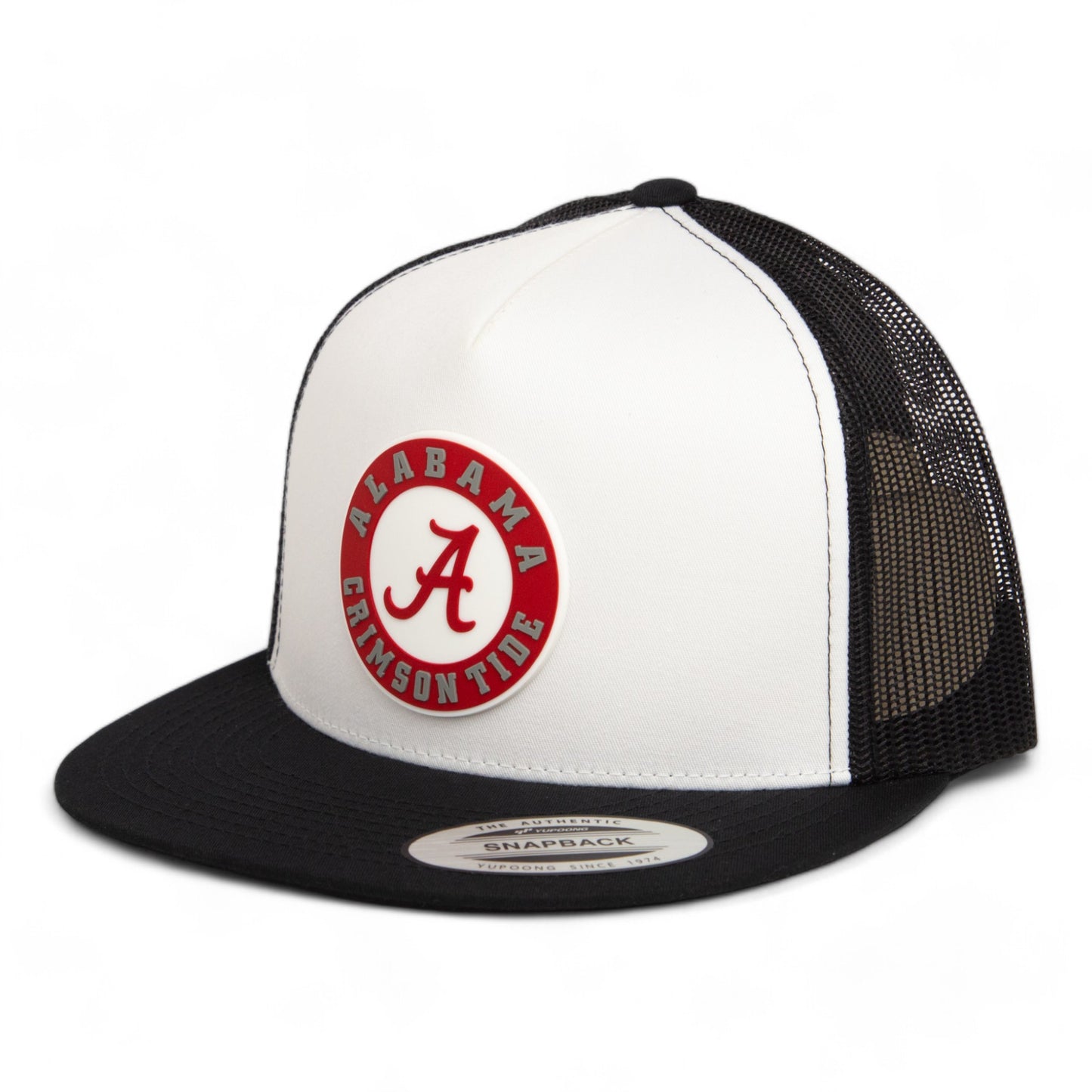 Alabama Crimson Tide 3D YP Snapback Flat Bill Trucker Hat- White/ Black