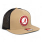 Alabama Crimson Tide 3D Wool Blend Flat Bill Hat- Tan/ Black