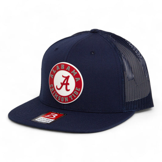 Alabama Crimson Tide 3D Wool Blend Flat Bill Hat- Navy