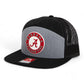 Alabama Crimson Tide 3D Snapback Seven-Panel Flat Bill Trucker Hat- Heather Grey/ Black