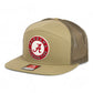 Alabama Crimson Tide 3D Snapback Seven-Panel Flat Bill Trucker Hat- Pale Loden