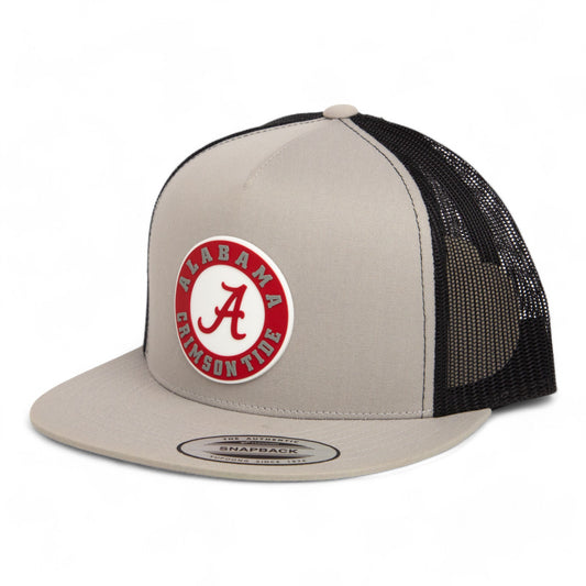 Alabama Crimson Tide 3D YP Snapback Flat Bill Trucker Hat- Silver/ Black