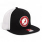 Alabama Crimson Tide 3D Wool Blend Flat Bill Hat- Black/ White