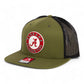 Alabama Crimson Tide 3D Wool Blend Flat Bill Hat- Loden/ Black