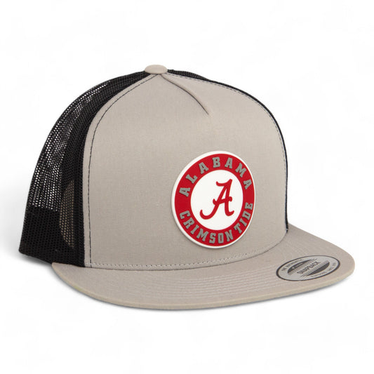 Alabama Crimson Tide 3D YP Snapback Flat Bill Trucker Hat- Silver/ Black