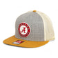 Alabama Crimson Tide 3D Wool Blend Flat Bill Hat- Heather Grey/ Birch/ Biscuit