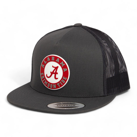 Alabama Crimson Tide 3D YP Snapback Flat Bill Trucker Hat- Charcoal/ Black