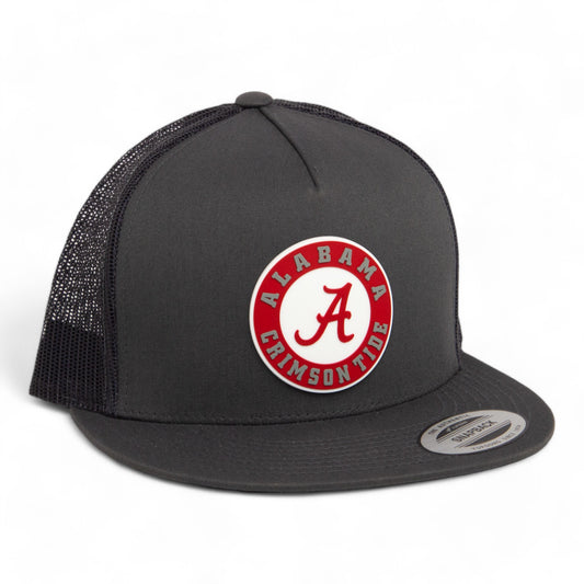 Alabama Crimson Tide 3D YP Snapback Flat Bill Trucker Hat- Charcoal/ Black