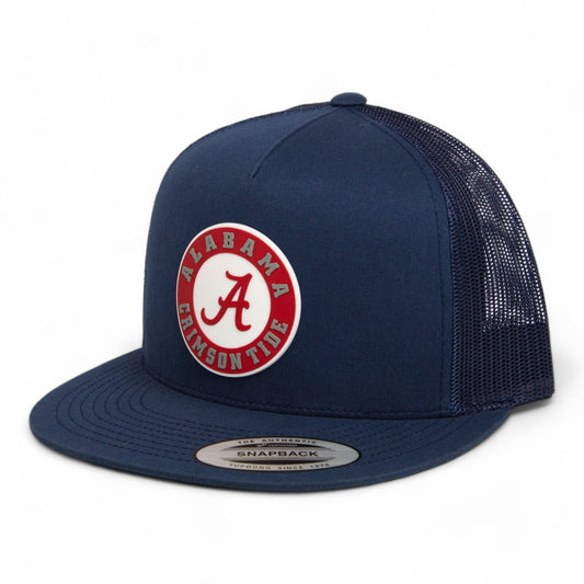 Alabama Crimson Tide 3D YP Snapback Flat Bill Trucker Hat- Navy