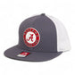 Alabama Crimson Tide 3D Wool Blend Flat Bill Hat- Charcoal/ White