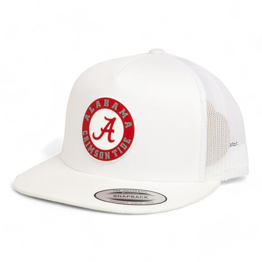 Alabama Crimson Tide 3D YP Snapback Flat Bill Trucker Hat- White