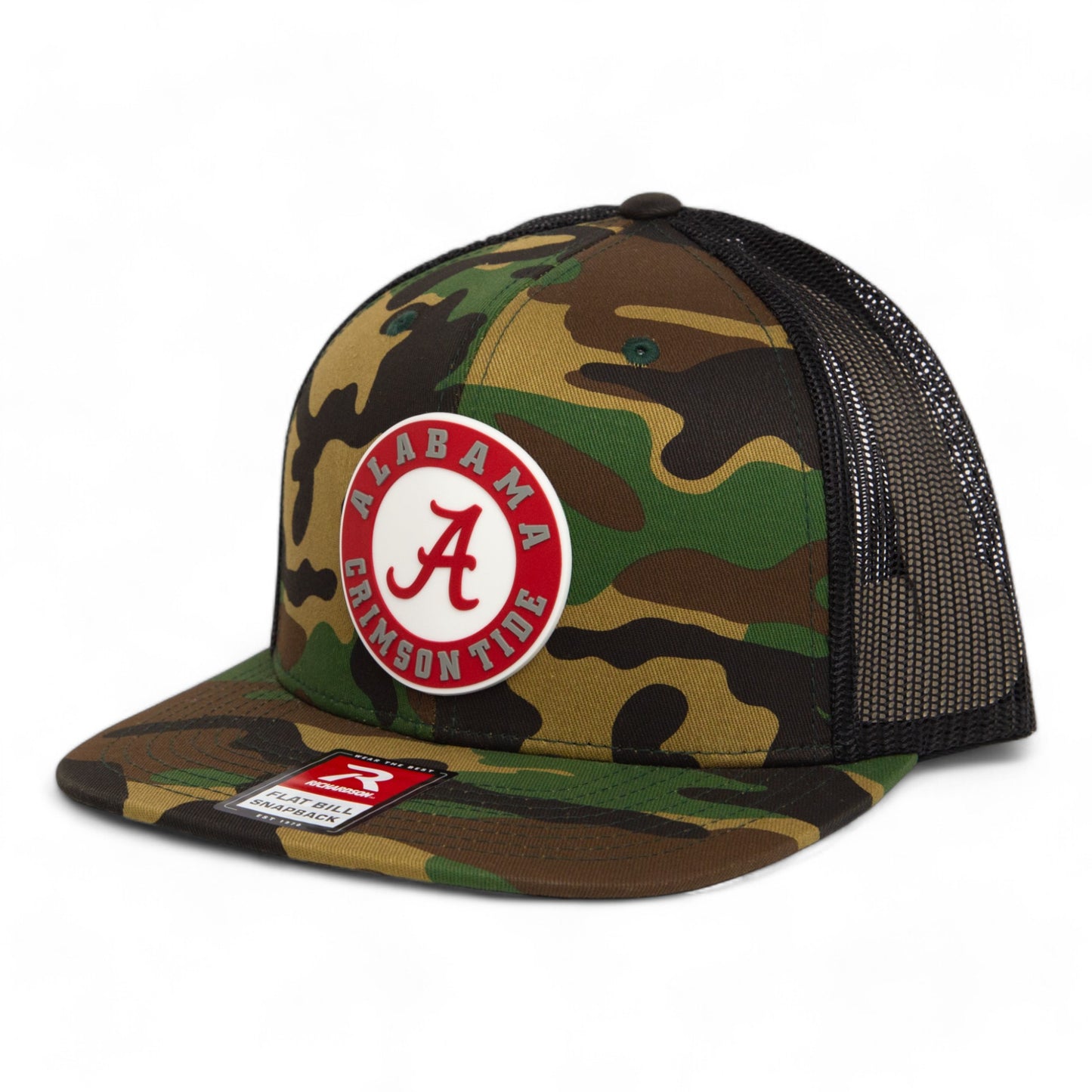 Alabama Crimson Tide 3D Wool Blend Flat Bill Hat- Army Camo/ Black