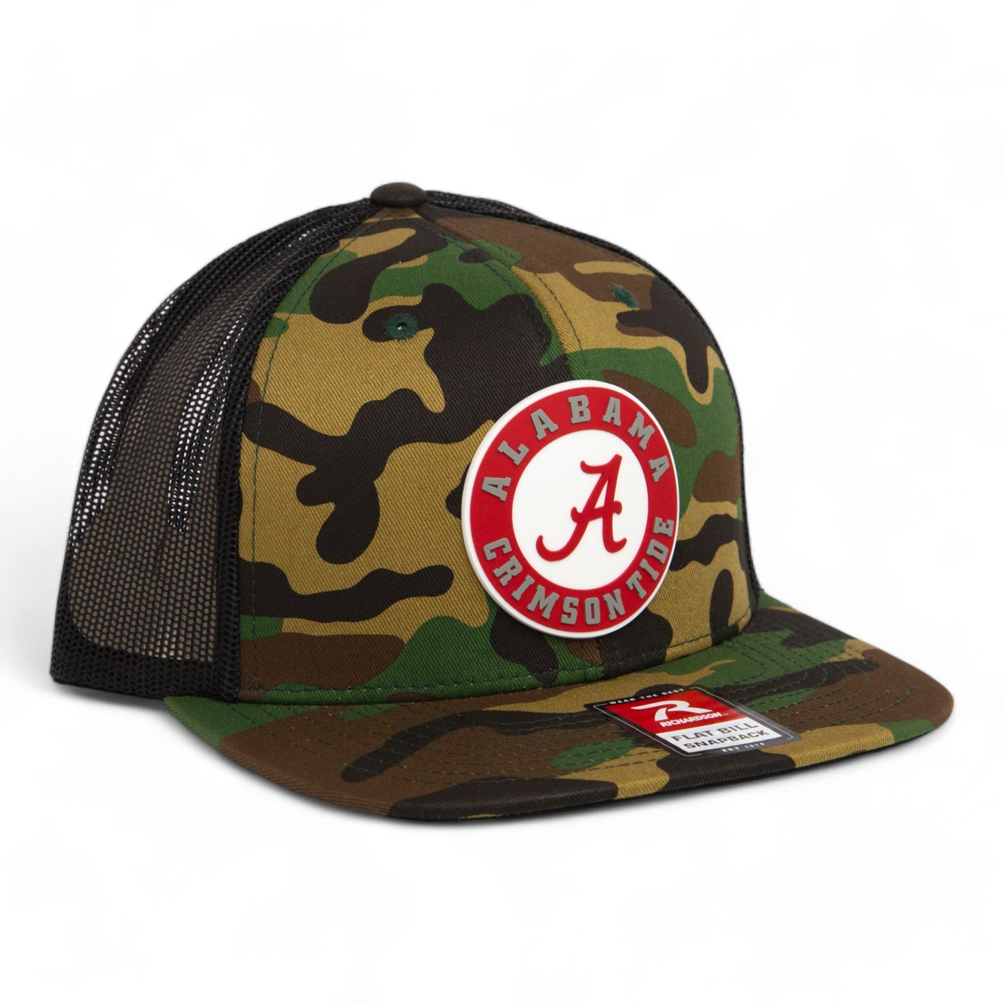 Alabama Crimson Tide 3D Wool Blend Flat Bill Hat- Army Camo/ Black