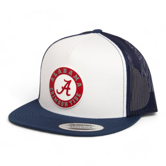 Alabama Crimson Tide 3D YP Snapback Flat Bill Trucker Hat- White/ Navy