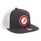 Alabama Crimson Tide 3D Wool Blend Flat Bill Hat- Heather Charcoal/ White