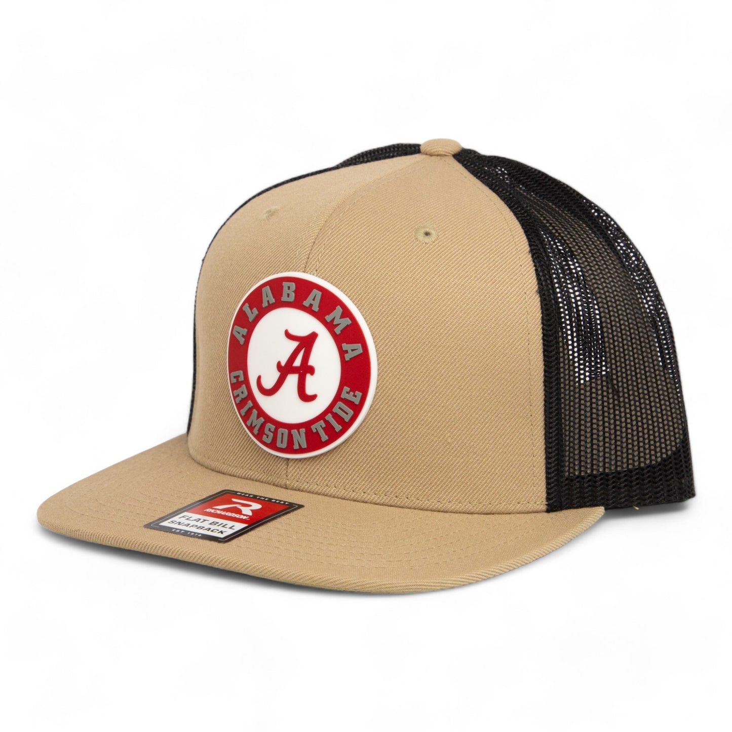 Alabama Crimson Tide 3D Wool Blend Flat Bill Hat- Tan/ Black