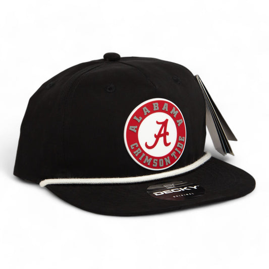 Alabama Crimson Tide 3D Classic Rope Hat- Black/ White