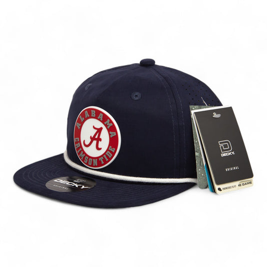 Alabama Crimson Tide 3D Perforated Rope Hat- Navy/ White