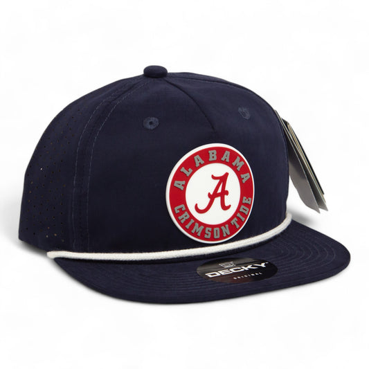 Alabama Crimson Tide 3D Perforated Rope Hat- Navy/ White