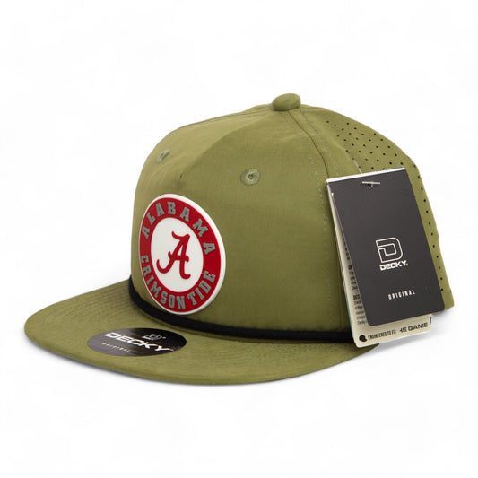 Alabama Crimson Tide 3D Perforated Rope Hat- Loden/ Black