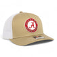 Alabama Crimson Tide 3D Snapback Trucker Hat- Tan/ White