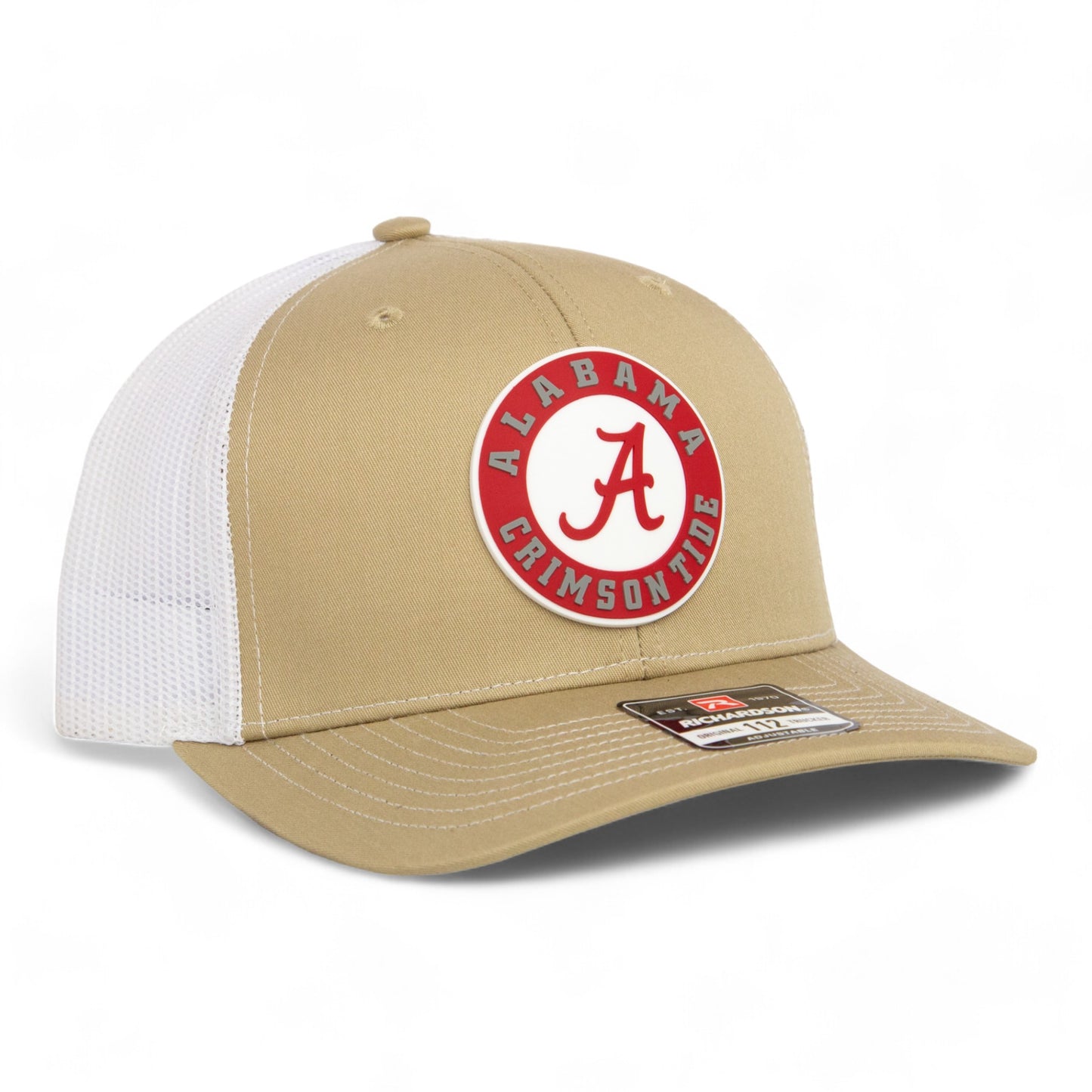 Alabama Crimson Tide 3D Snapback Trucker Hat- Tan/ White