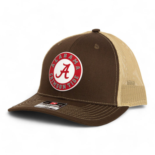 Alabama Crimson Tide 3D Snapback Trucker Hat- Brown/ Tan