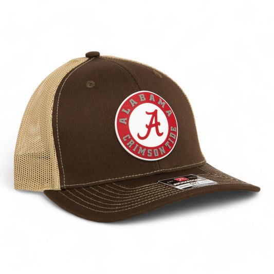 Alabama Crimson Tide 3D Snapback Trucker Hat- Brown/ Tan