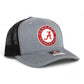 Alabama Crimson Tide 3D Snapback Trucker Hat- Heather Grey/ Black