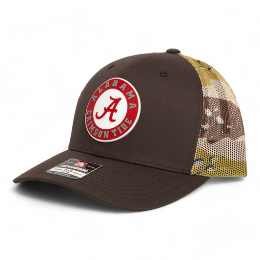 Alabama Crimson Tide 3D Snapback Trucker Hat- Brown/ Desert Camo