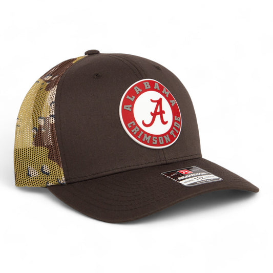 Alabama Crimson Tide 3D Snapback Trucker Hat- Brown/ Desert Camo