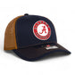 Alabama Crimson Tide 3D Snapback Trucker Hat- Navy/ Caramel