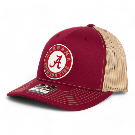 Alabama Crimson Tide 3D Snapback Trucker Hat- Cardinal/ Tan