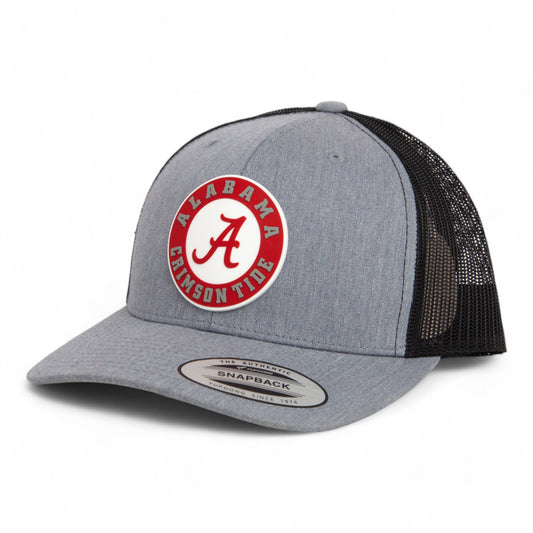 Alabama Crimson Tide 3D YP Snapback Trucker Hat- Heather Grey/ Black