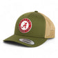 Alabama Crimson Tide 3D YP Snapback Trucker Hat- Moss/ Tan