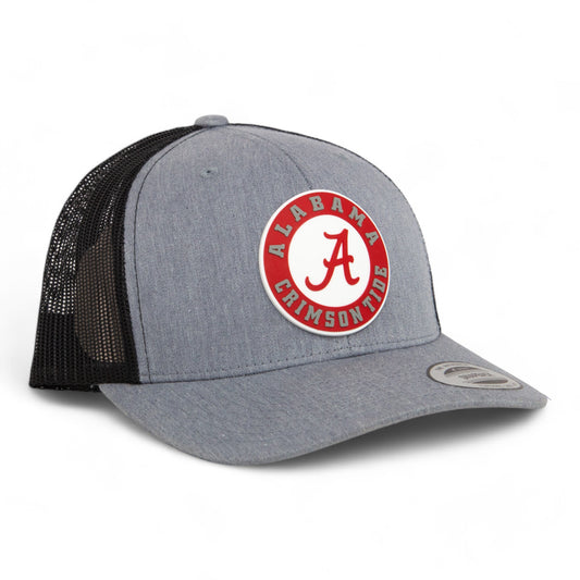 Alabama Crimson Tide 3D YP Snapback Trucker Hat- Heather Grey/ Black