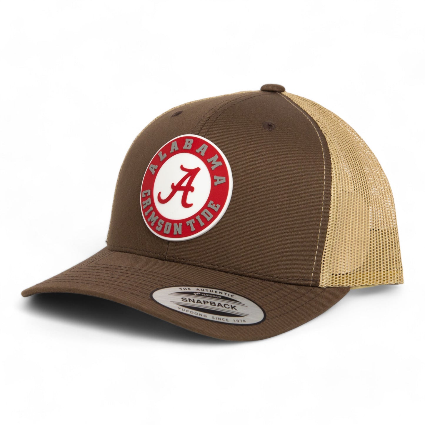 Alabama Crimson Tide 3D YP Snapback Trucker Hat- Brown/ Tan