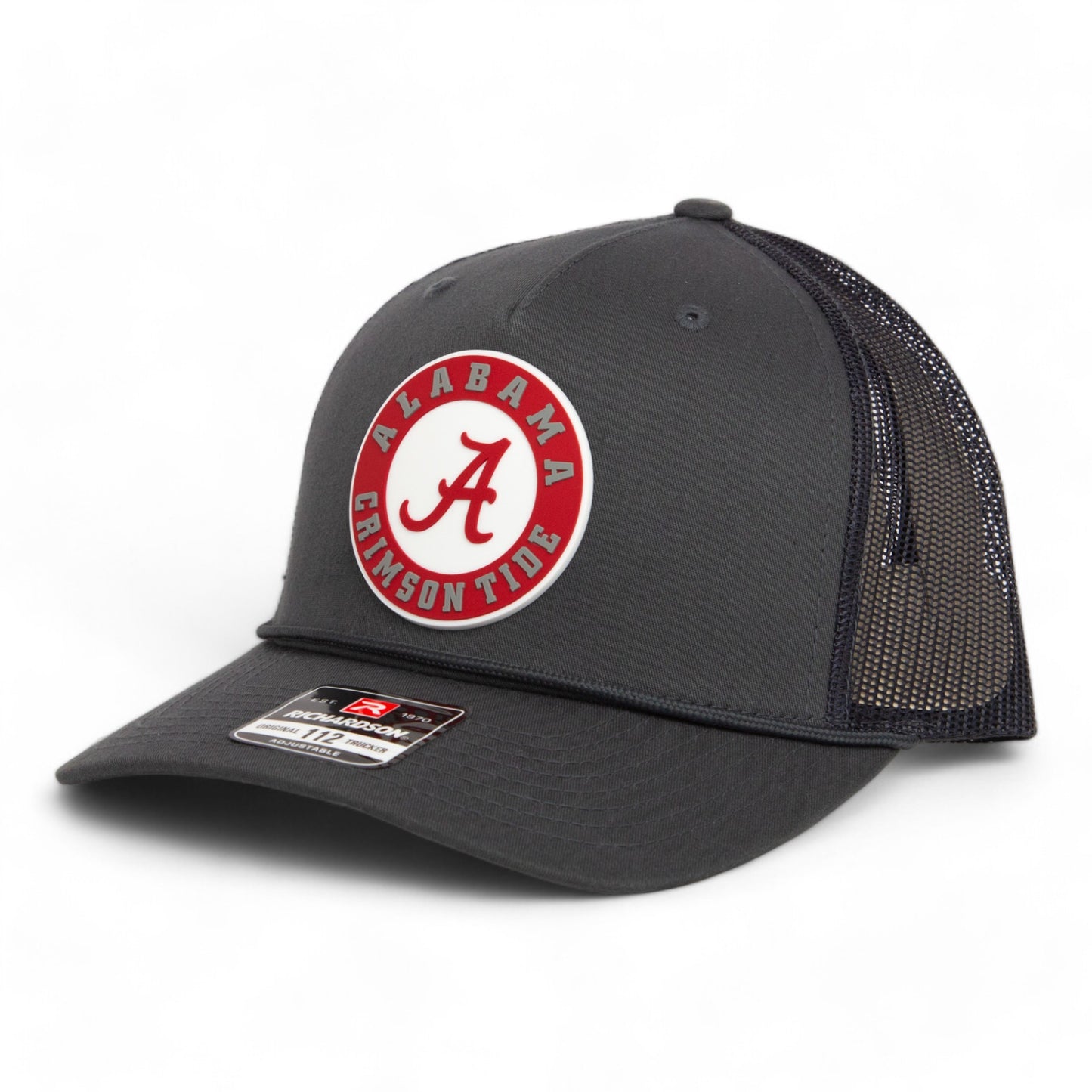 Alabama Crimson Tide 3D Snapback Trucker Rope Hat- Charcoal