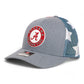 Alabama Crimson Tide 3D Snapback Trucker Hat- Heather Grey/ Stars & Stripes